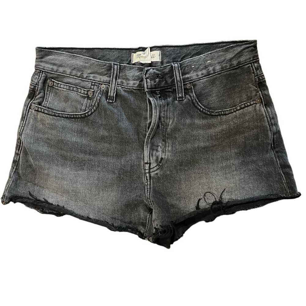 Madewell High Rise Black Cutoff Shorts